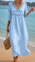 Vestido de Playa de Lunares Suave