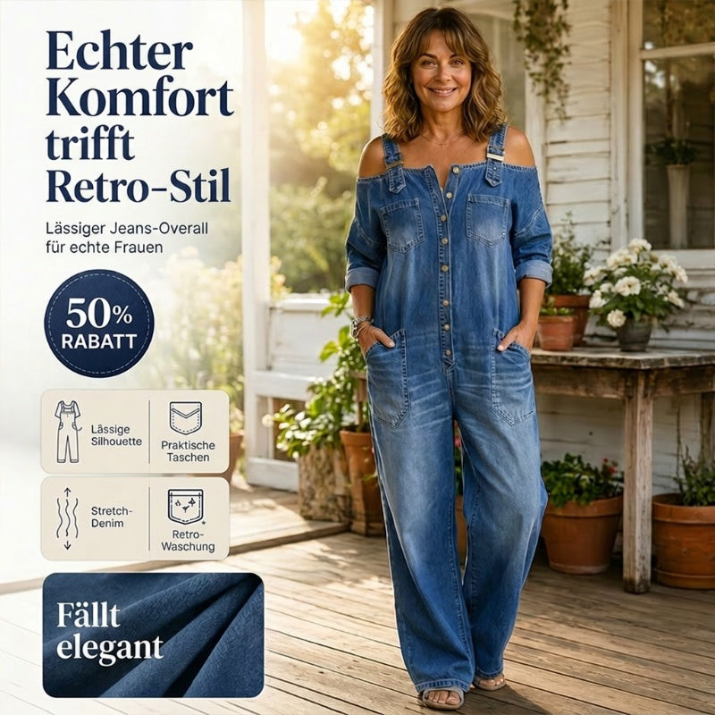 🔥Weit geschnittener Overall mit weitem Bein und Taschen