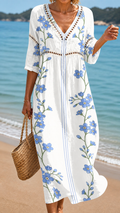 Vestido Midi Floral Suave