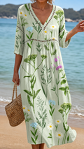 Vestido de Playa Botánico y Fresco
