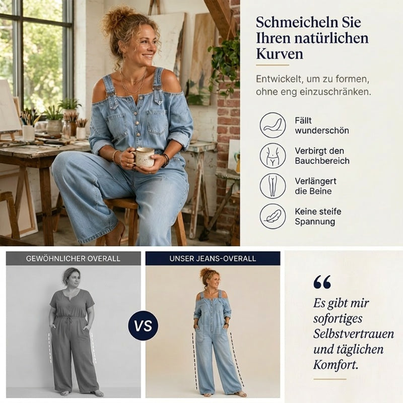 🔥Weit geschnittener Overall mit weitem Bein und Taschen