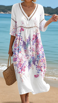 Vestido de Playa Floral Ligero y Aireado