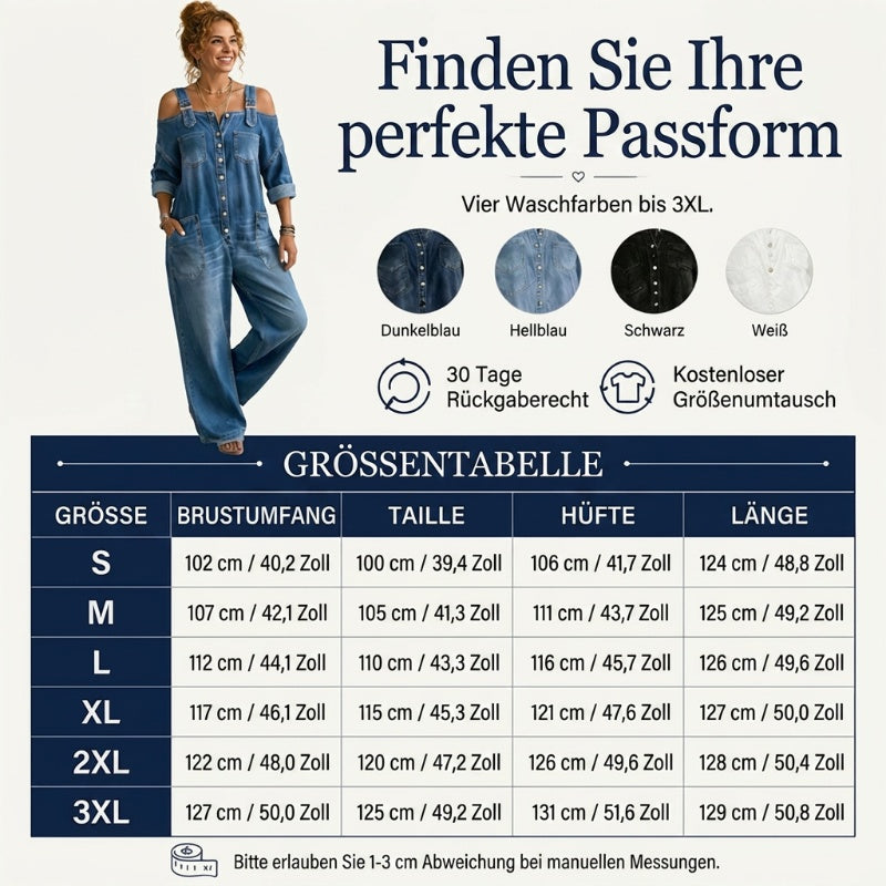 🔥Weit geschnittener Overall mit weitem Bein und Taschen
