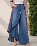 Maëlle · Jupe-short en denim à design croisé