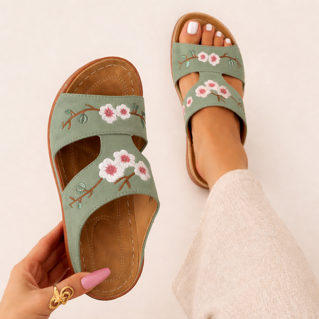 Mules Confort Fleuries