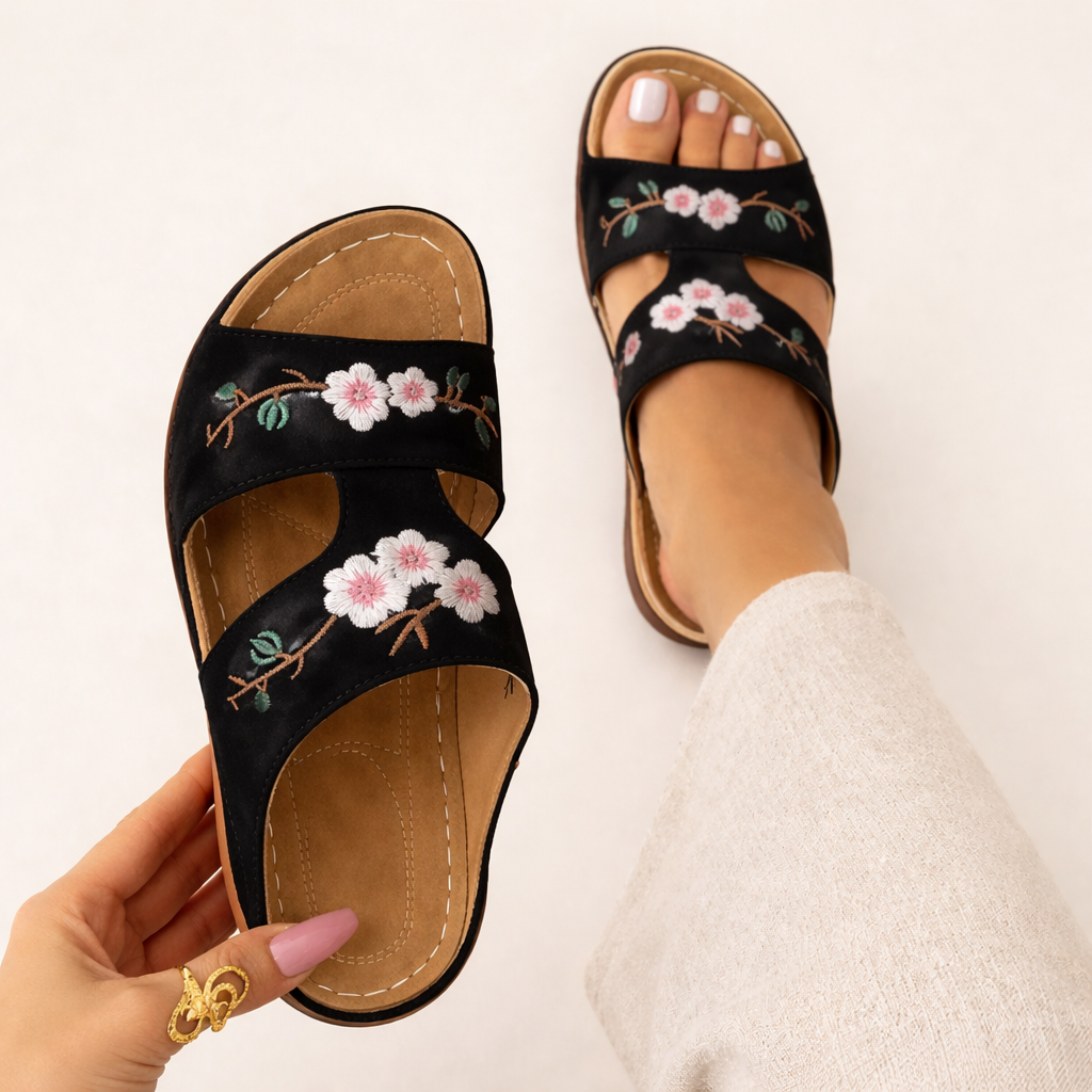 Mules Confort Fleuries
