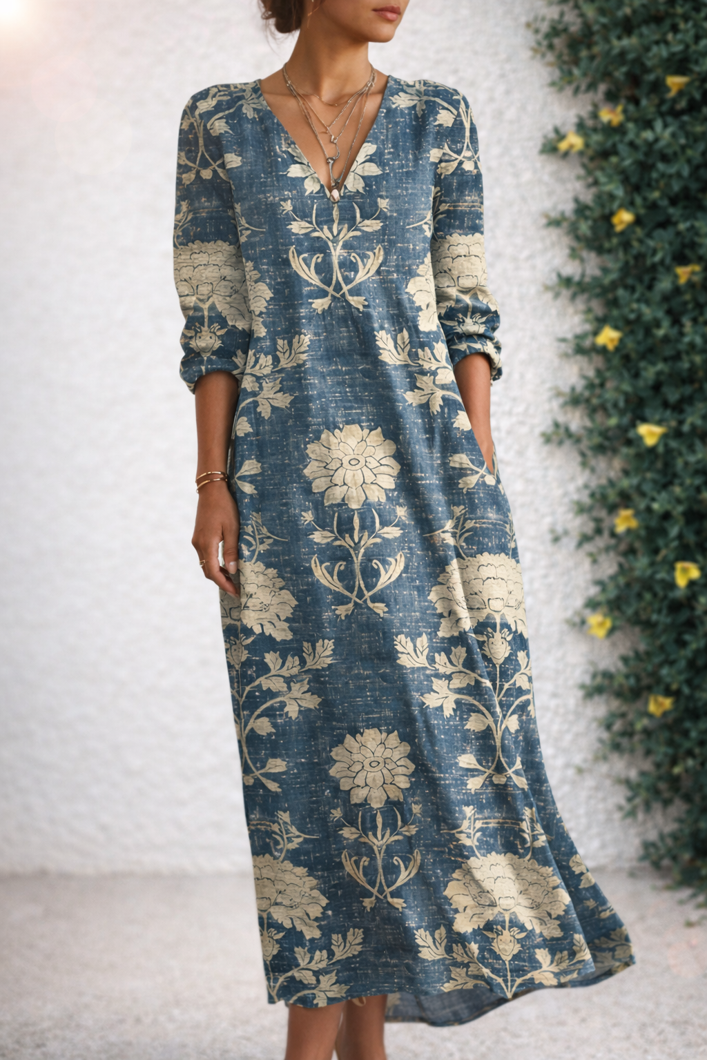 Karin · Robe midi fleurie fluide et légère