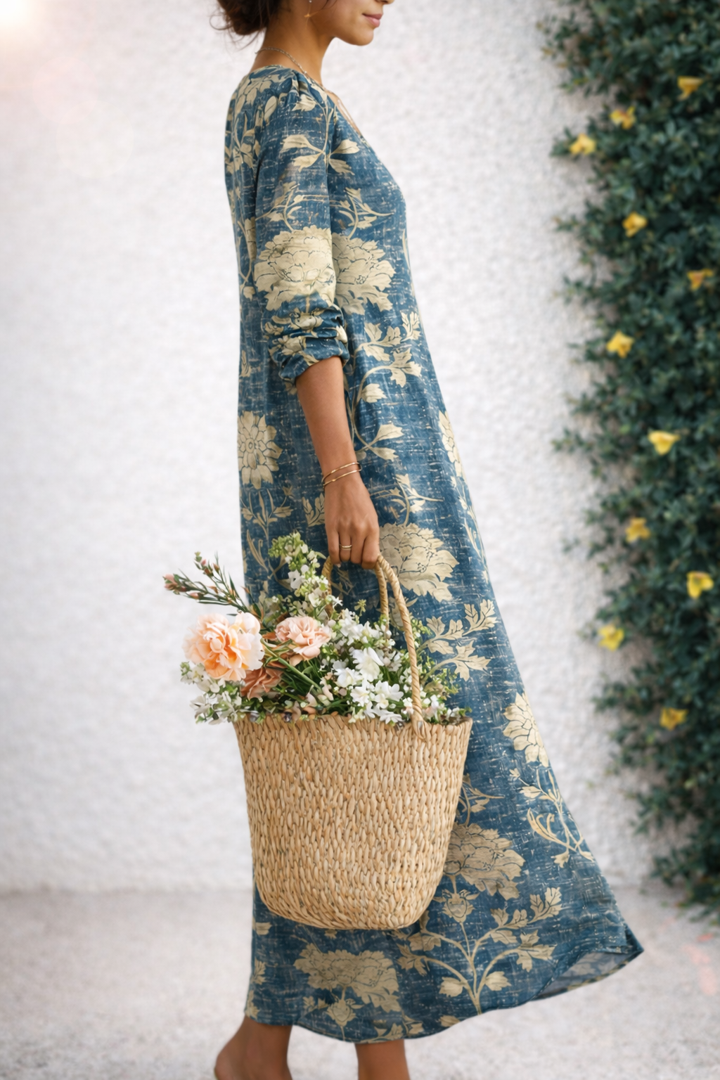 Karin · Robe midi fleurie fluide et légère