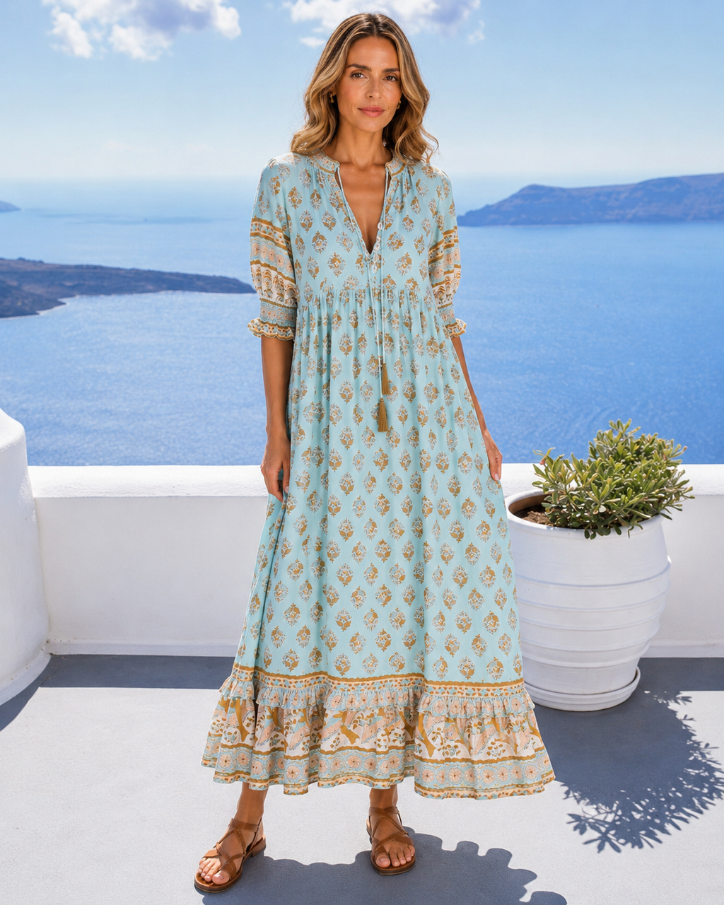 Robe Bohème Santorini — Légèreté & élégance pour les beaux jours