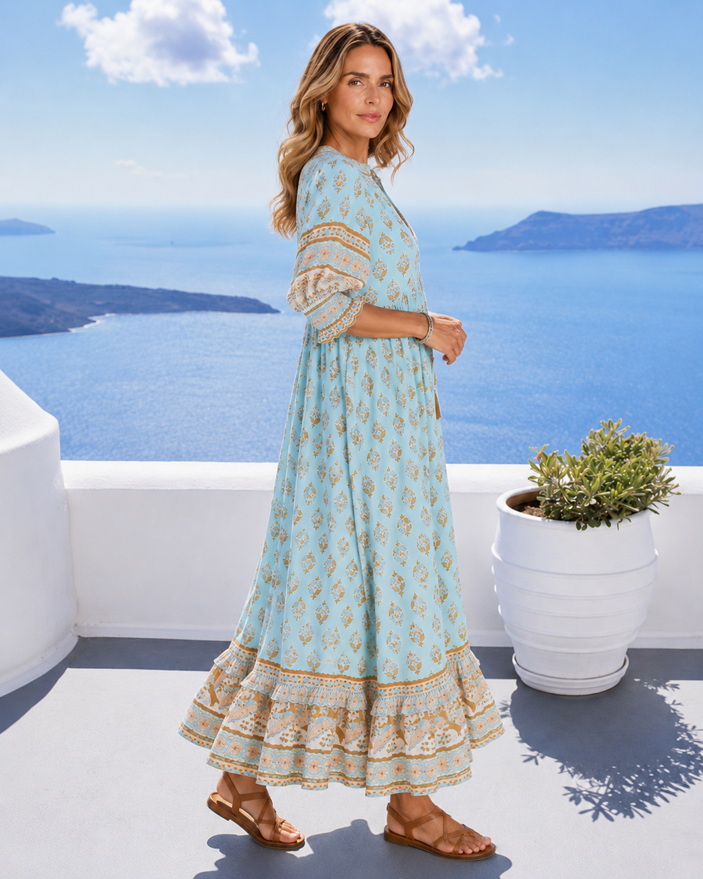 Robe Bohème Santorini — Légèreté & élégance pour les beaux jours