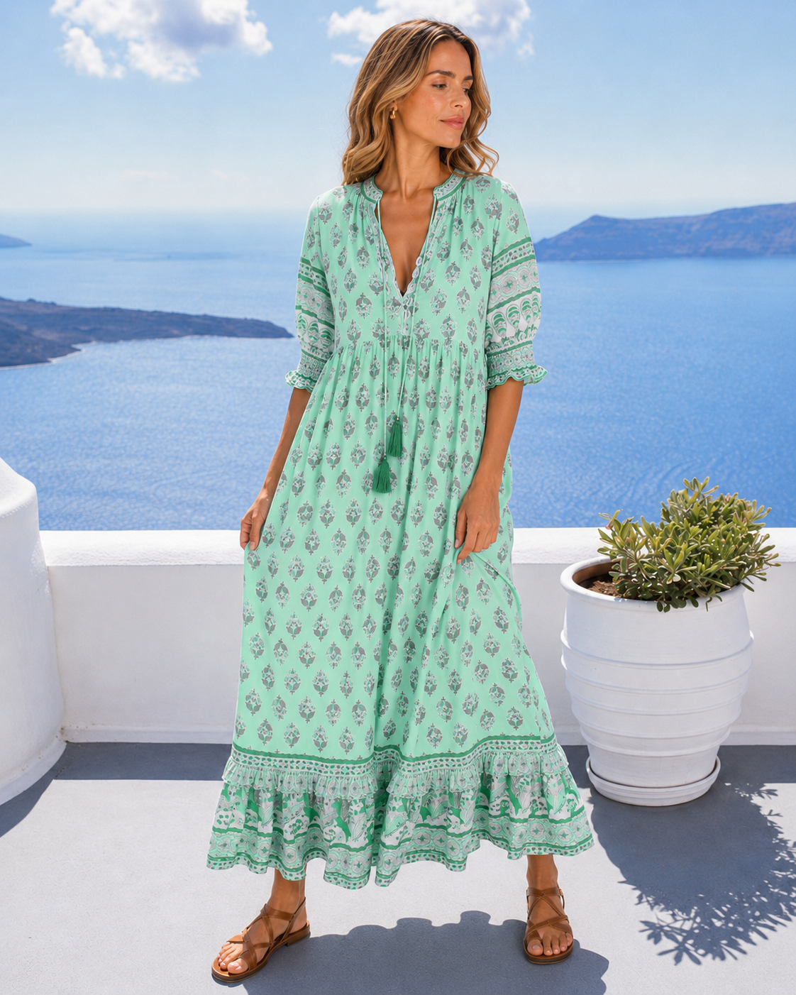 Robe Bohème Santorini — Légèreté & élégance pour les beaux jours