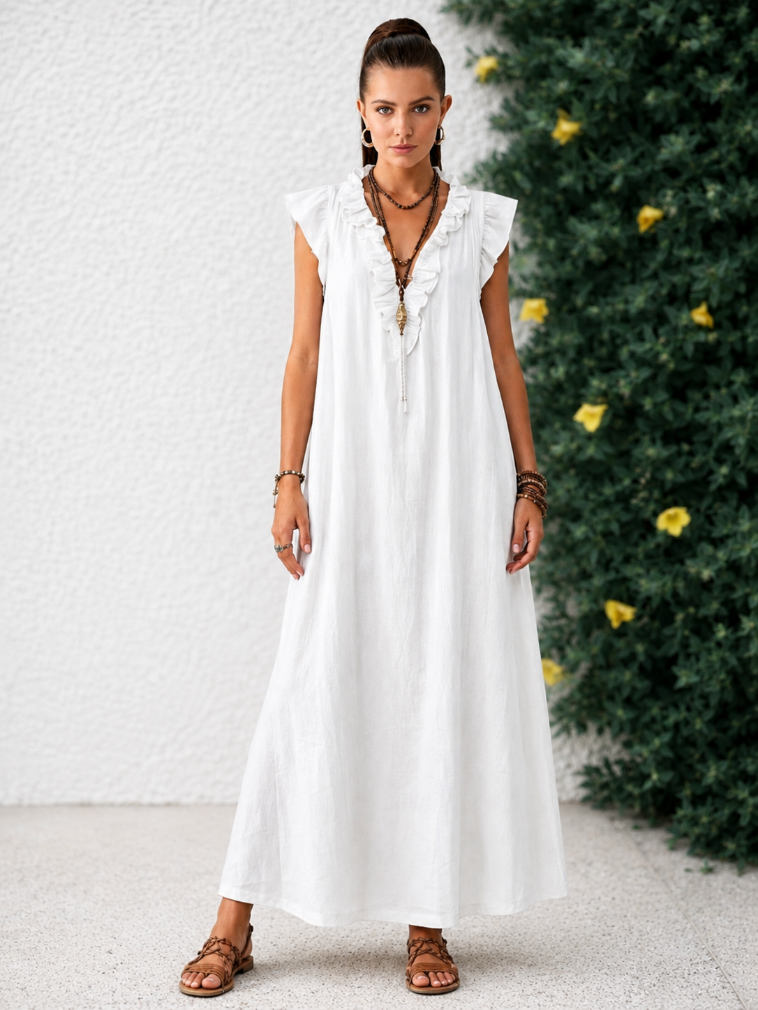 Robe Élodie en lin et coton
