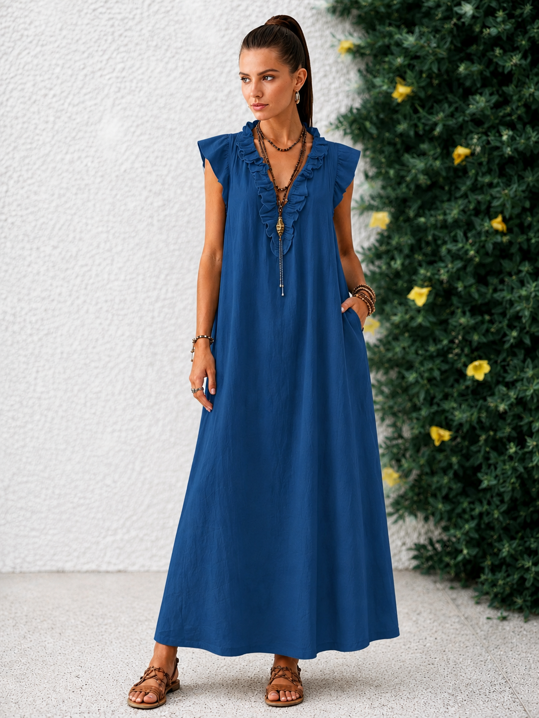 Robe Élodie en lin et coton