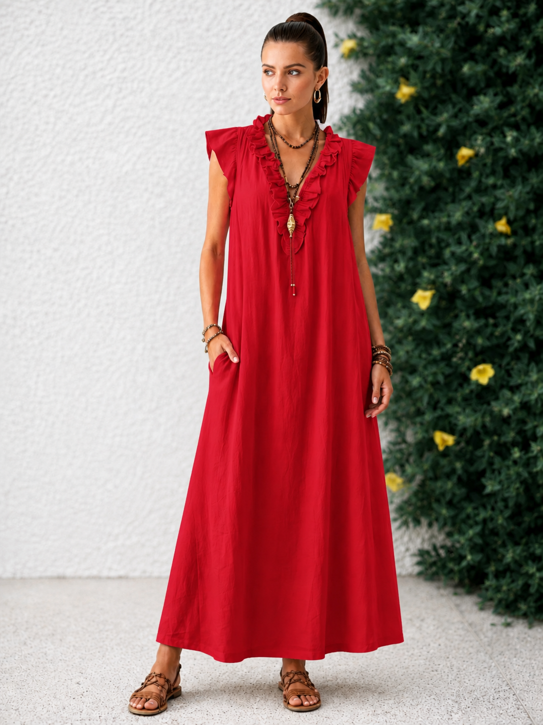 Robe Élodie en lin et coton