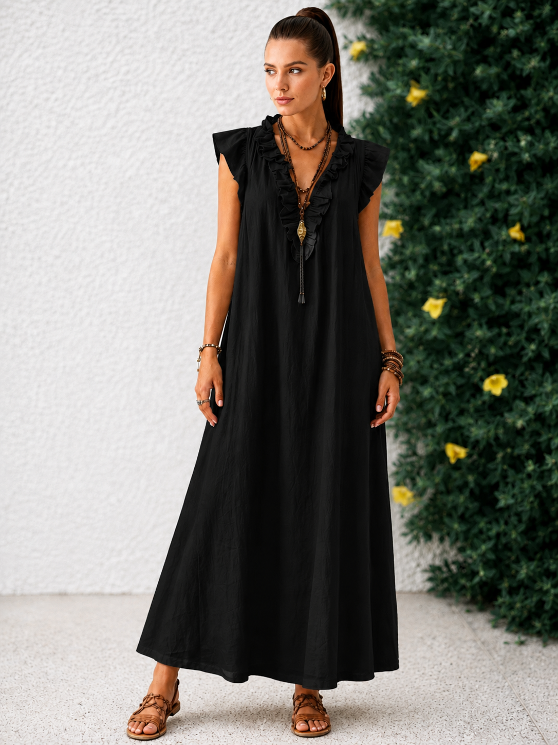Robe Élodie en lin et coton