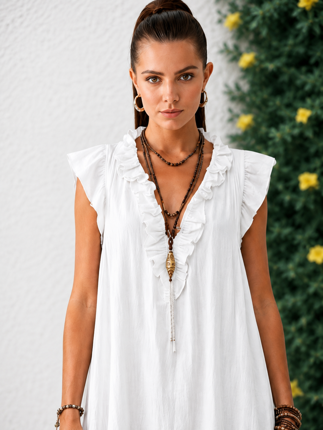 Robe Élodie en lin et coton