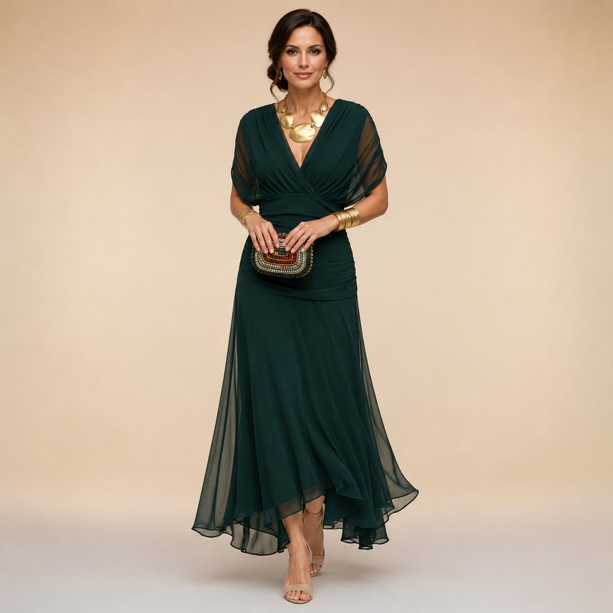 Mikaela | V-Neck Wrap Maxi Dress Maggie & Claire Melbourne