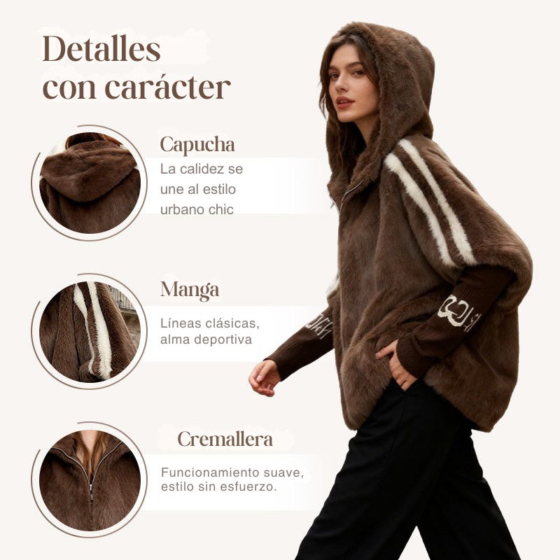 MEGAOFERTA | ABRIGO DE FELPA CON CAPUCHA ULTRASUAVE VELLOR