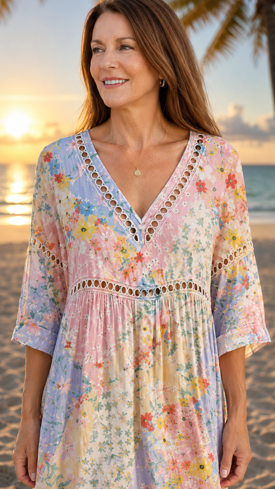 Juliette | Robe longue bohème à fleurs pastel