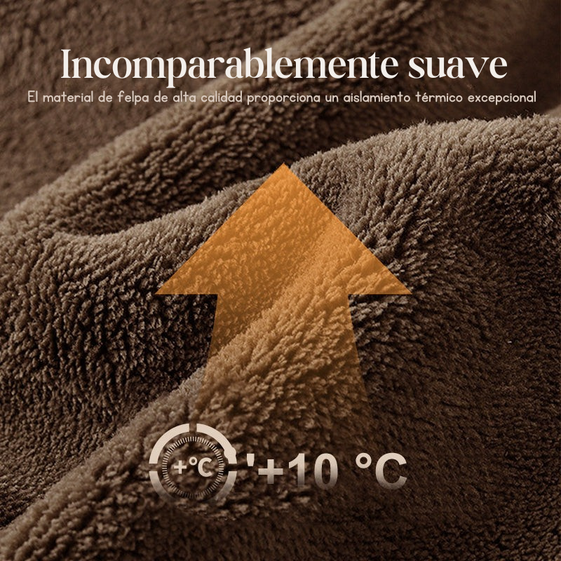 MEGAOFERTA | ABRIGO DE FELPA CON CAPUCHA ULTRASUAVE VELLOR