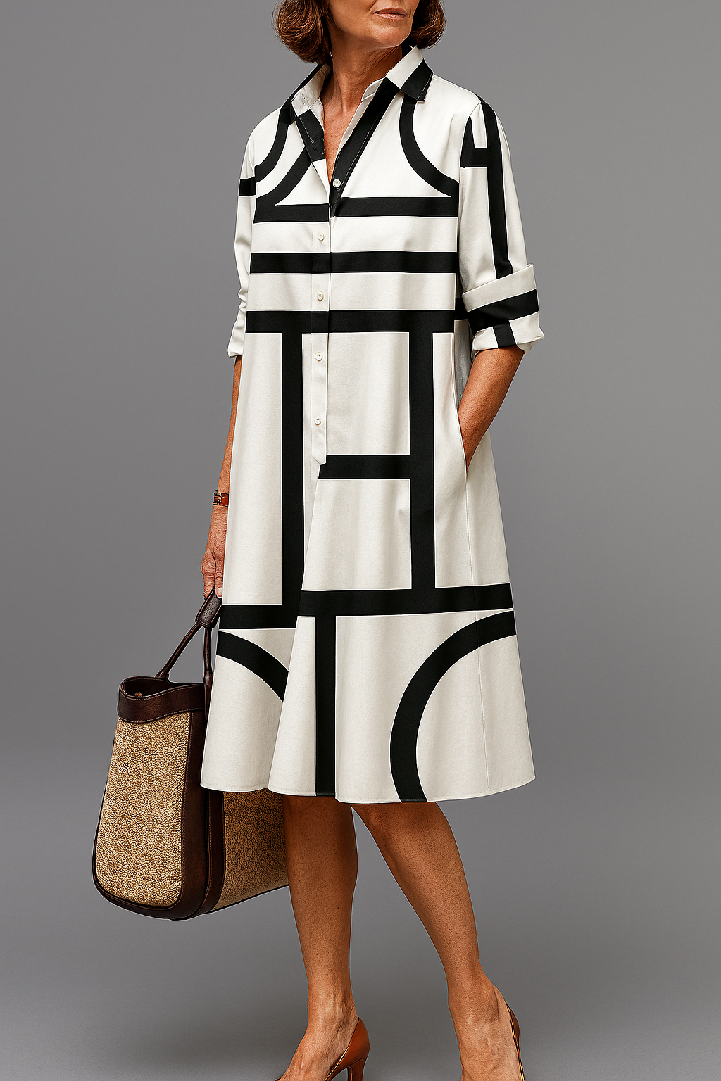 Ellie | Robe midi soignée et élégante