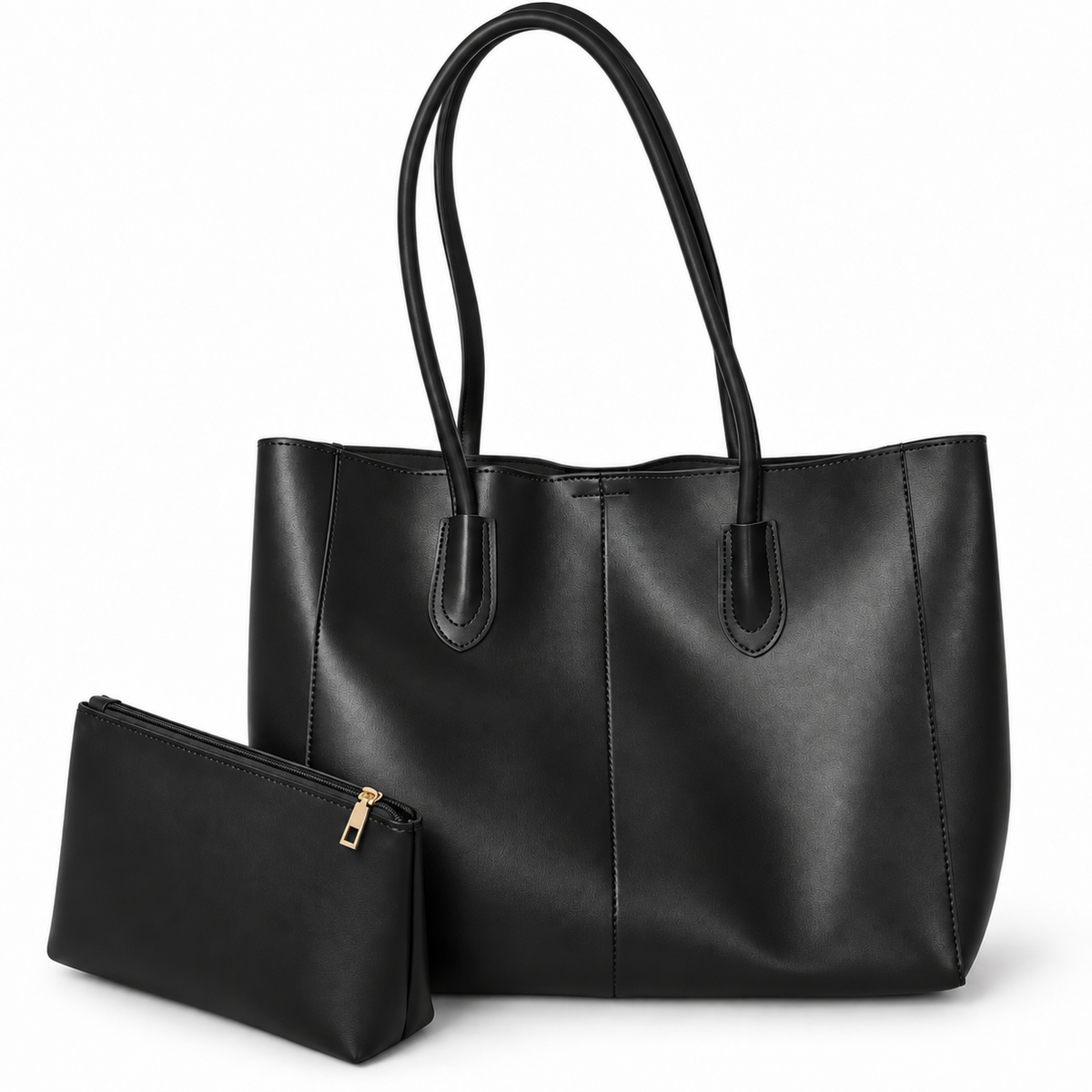 Valentine | Cabas en Cuir Vegan + Pochette Assortie SEAME