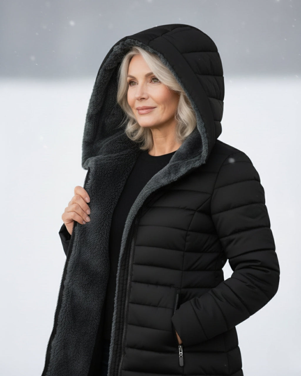 Abrigo acolchado con forro polar Lidia Nova