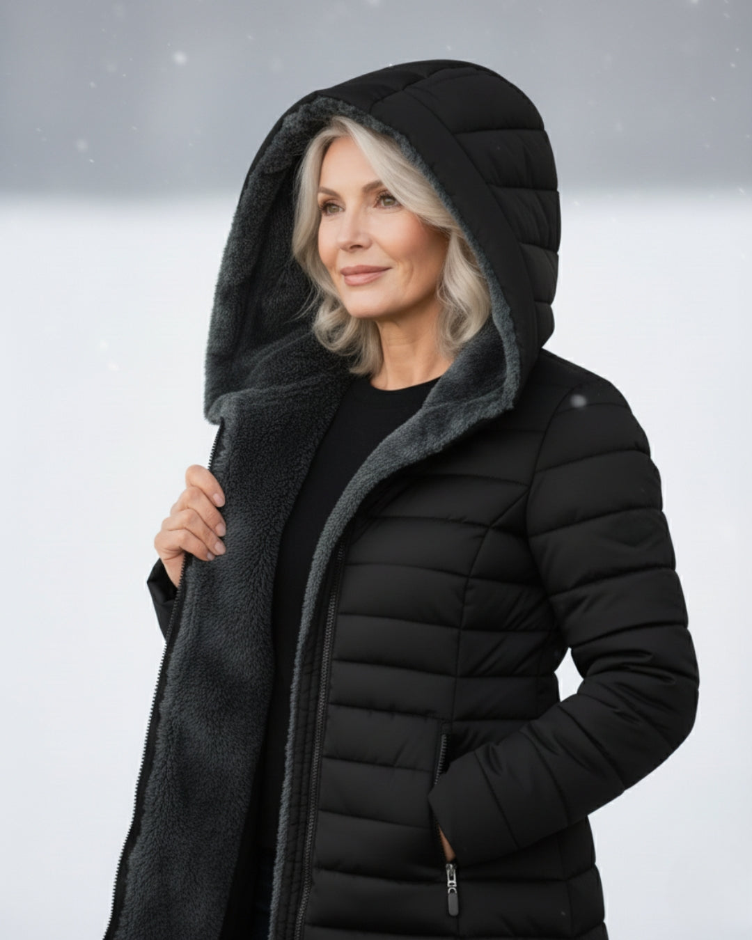 Abrigo acolchado con forro polar Lidia Nova