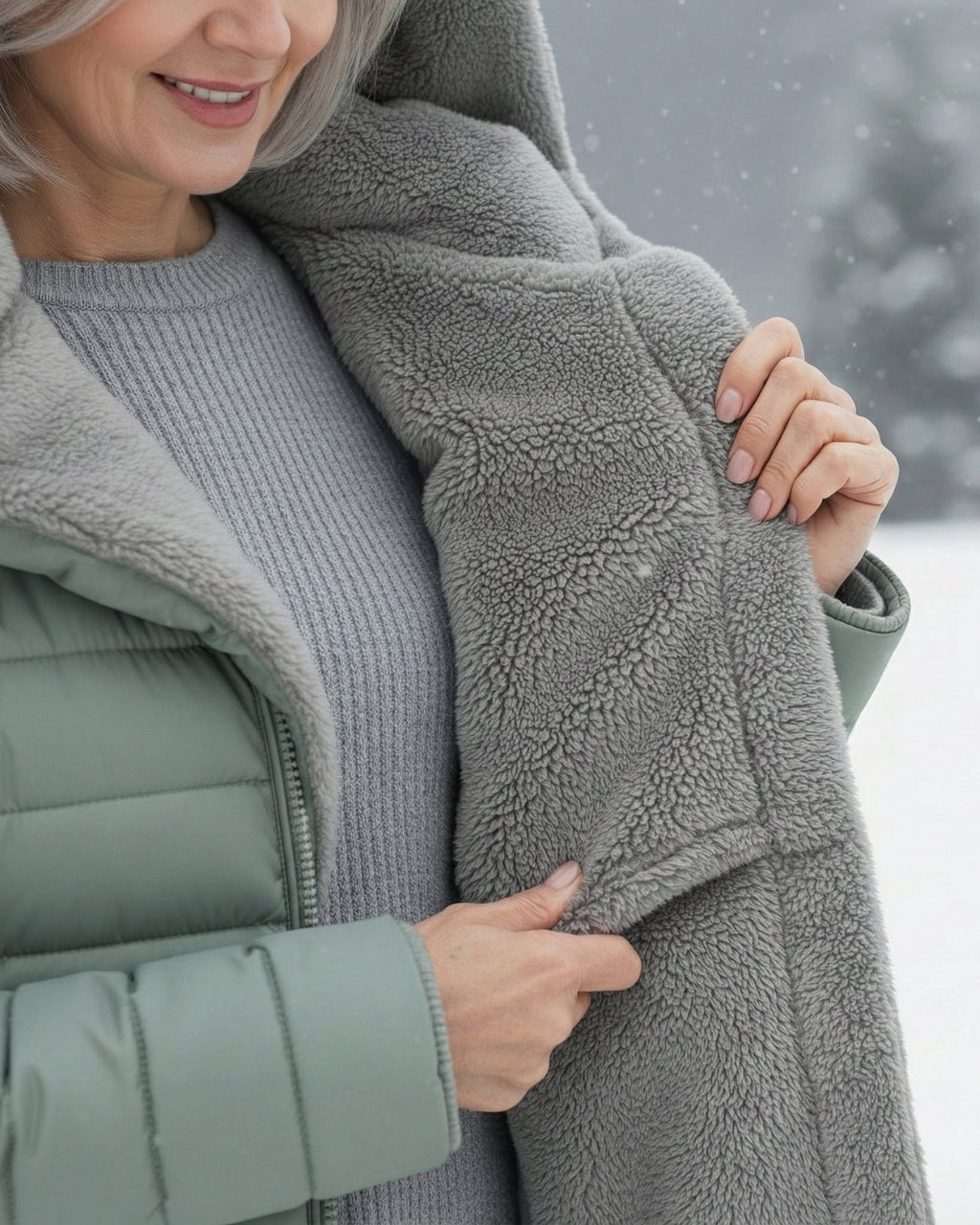 Abrigo acolchado con forro polar Lidia Nova