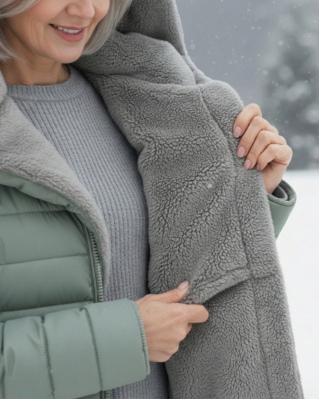 Abrigo acolchado con forro polar Lidia Nova
