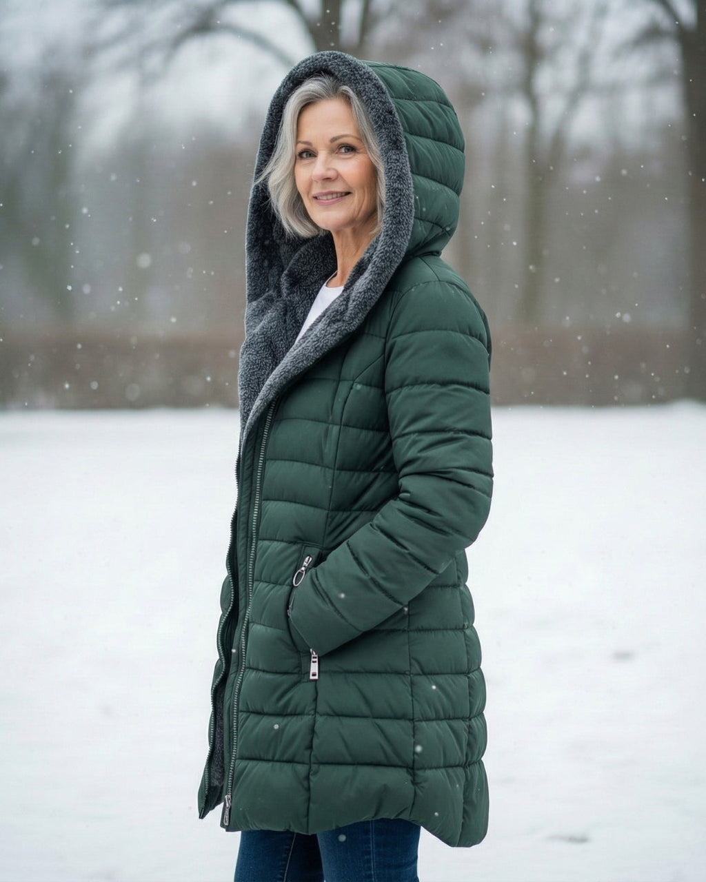Abrigo acolchado con forro polar Lidia Nova
