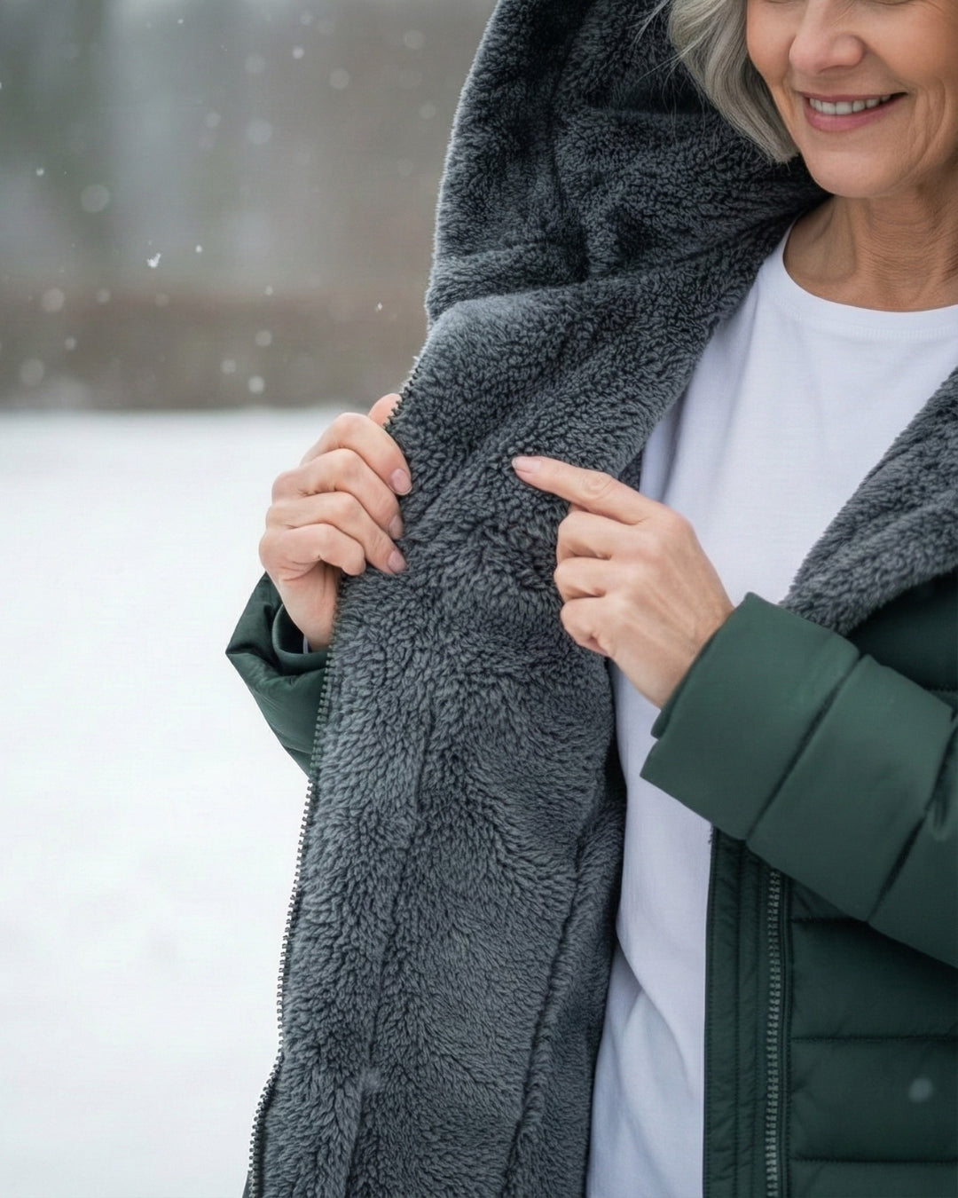 Abrigo acolchado con forro polar Lidia Nova