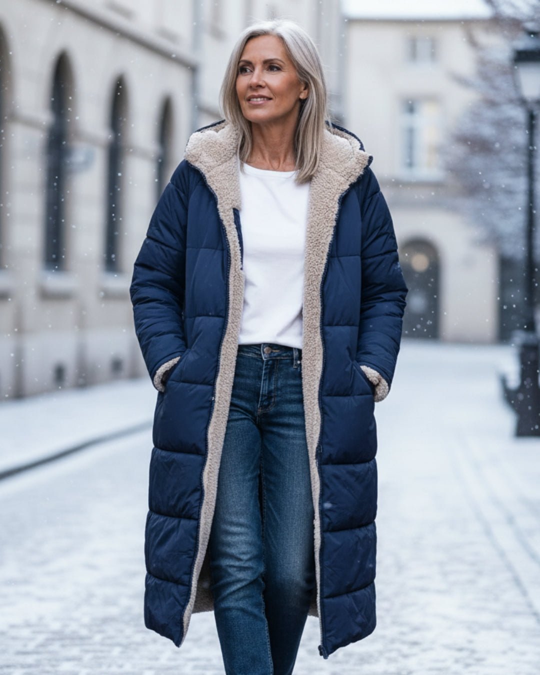 Mia | Long Sherpa-Lined Puffer Coat Stilfullt