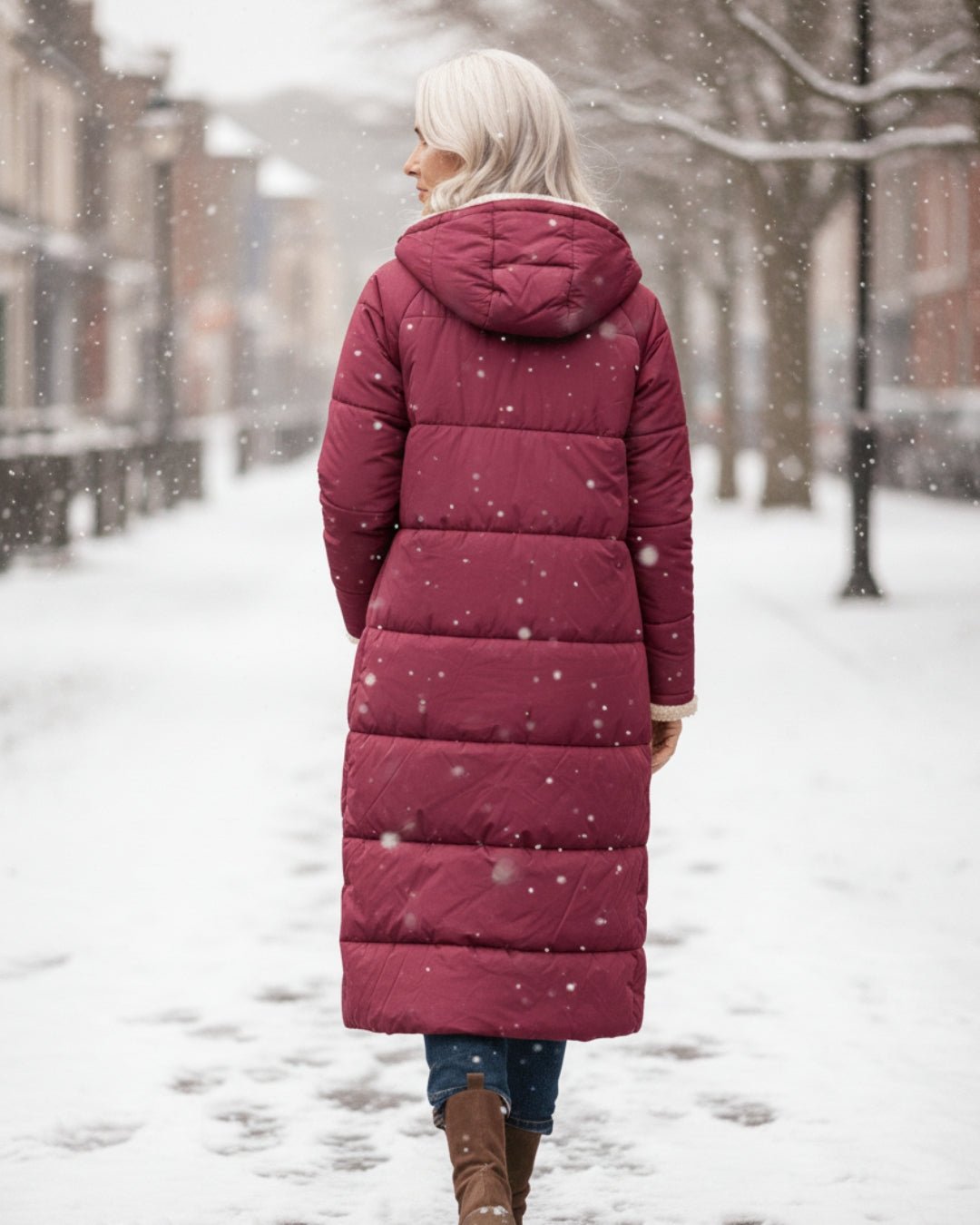 Mia | Long Sherpa-Lined Puffer Coat Stilfullt