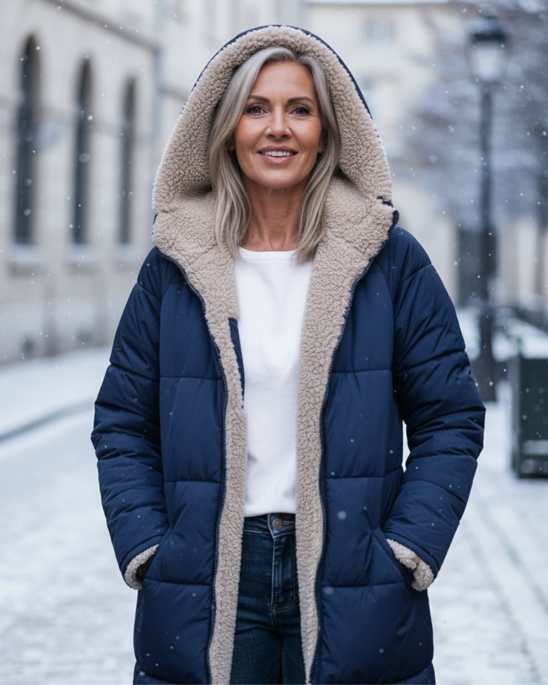 Mia | Long Sherpa-Lined Puffer Coat Stilfullt
