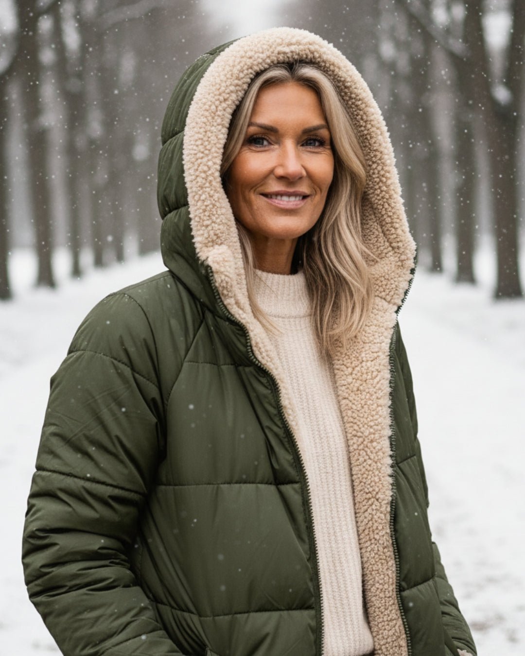 Mia | Long Sherpa-Lined Puffer Coat Stilfullt